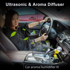 Car Plug Air Humidifier Purifier, Vehicular Essential Oil Ultrasonic Humidifier USB Charger