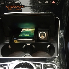 2018 OEM 5W Qi fast magnetic wireless car quick battery charger tray specially for Mercedes